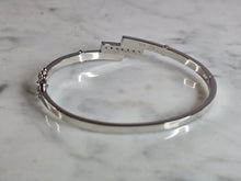 Load image into Gallery viewer, Womens Estate Sterling Silver Modernist Opal Bangle Bracelet 13.5g E7409