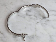 Load image into Gallery viewer, Womens Estate Sterling Silver Modernist Opal Bangle Bracelet 13.5g E7409