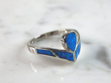 Load image into Gallery viewer, Womens Sterling Silver Modernist Blue Opal Ring 3.4g E740