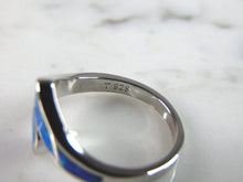 Load image into Gallery viewer, Womens Sterling Silver Modernist Blue Opal Ring 3.4g E740