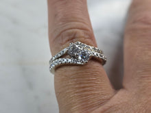 Load image into Gallery viewer, Womens Estate 14K White Gold Ever Us Diamond Engagement Ring Set, 5.5g E7414
