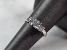 Load image into Gallery viewer, Womens Vintage Estate 14K White Gold Platinum Diamond Ring Magic Glo 3.5g E7415