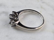 Load image into Gallery viewer, Womens Vintage Estate 14K White Gold Platinum Diamond Ring Magic Glo 3.5g E7415