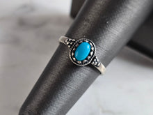 Load image into Gallery viewer, Womens Vintage Estate Sterling Silver Modernist Turquoise Ring 1.4g E7417