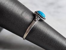 Load image into Gallery viewer, Womens Vintage Estate Sterling Silver Modernist Turquoise Ring 1.4g E7417
