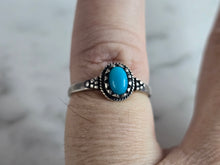 Load image into Gallery viewer, Womens Vintage Estate Sterling Silver Modernist Turquoise Ring 1.4g E7417