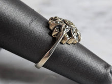 Load image into Gallery viewer, Womens Vintage Estate Sterling Silver Modernist Flower Ring 4.0g E7419