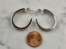 Load image into Gallery viewer, Womens Vintage Estate Sterling Silver Citrine Earrings 7.5g #E7436