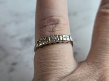 Load image into Gallery viewer, Womens Vintage Estate 14K White Gold Diamond Ring, 2.4g E7445