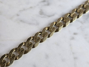 Mens Vintage Estate 14K Yellow Gold Cuban Link Bracelet  15.4g E7450