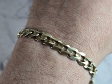 Load image into Gallery viewer, Mens Vintage Estate 14K Yellow Gold Cuban Link Bracelet  15.4g E7450