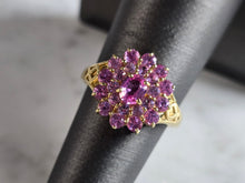 Load image into Gallery viewer, Womens Vintage Estate 14k Yellow Gold Rhodolite ? Ring 2.7g E7455