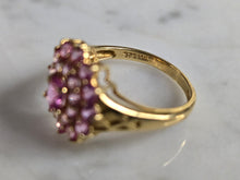 Load image into Gallery viewer, Womens Vintage Estate 14k Yellow Gold Rhodolite ? Ring 2.7g E7455