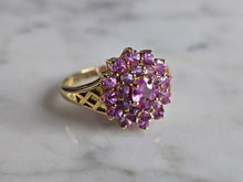 Load image into Gallery viewer, Womens Vintage Estate 14k Yellow Gold Rhodolite ? Ring 2.7g E7455