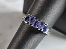 Load image into Gallery viewer, Womens Vintage Estate 14k White Gold Iolite ? Ring 3.1g E7458