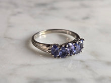 Load image into Gallery viewer, Womens Vintage Estate 14k White Gold Iolite ? Ring 3.1g E7458