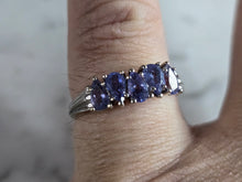 Load image into Gallery viewer, Womens Vintage Estate 14k White Gold Iolite ? Ring 3.1g E7458