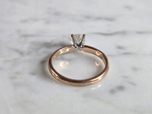 Load image into Gallery viewer, Womens Vintage Estate 14k Rose Gold Diamond Engagement Ring 2.2g #E7461