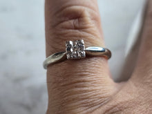 Load image into Gallery viewer, Womens Vintage Estate 14K White Gold Diamond Ring, 2.5g E7471