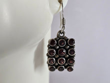 Load image into Gallery viewer, Womens Vintage Estate Sterling Silver Amethyst Earrings 9.2g E7483