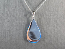 Load image into Gallery viewer, Womens Sterling Silver Blue Opal Modernist Pendant Necklace 5.3g E7491