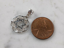 Load image into Gallery viewer, Sterling Silver Jewish Judaica Star of David Pendant Necklace, 2.5g E7498