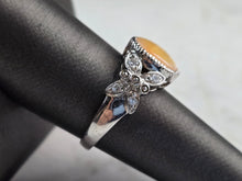 Load image into Gallery viewer, Womens Vintage Estate Sterling Silver Chrysoberyl CZ Ring 4.4g E7500