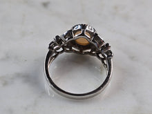 Load image into Gallery viewer, Womens Vintage Estate Sterling Silver Chrysoberyl CZ Ring 4.4g E7500