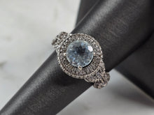 Load image into Gallery viewer, Womens Vintage Estate Sterling Silver Topaz CZ Ring 5.1g #E7501