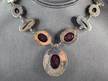 Load image into Gallery viewer, Womens Estate Sterling Silver Natural Ruby Pearl Pendant Necklace 50.2g E7509