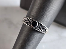 Load image into Gallery viewer, Womens Vintage Estate Sterling Silver Modernist Onyx Ring 2.2g E7526