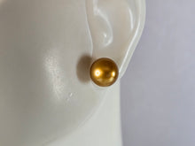 Load image into Gallery viewer, Womens Vintage Estate Sterling Silver Gold Tone Stud Earrings 2.2g E7532