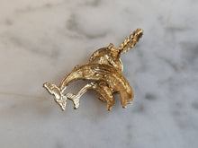 Load image into Gallery viewer, Womens Vintage Estate 14K Gold Michael Anthony Dolphin Pendant 3.3g E7546