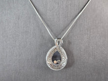 Load image into Gallery viewer, Womens Estate Sterling Silver Modernist Amethyst CZ Pendant Necklace 9.4g E7565