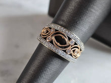 Load image into Gallery viewer, Womens Vintage Estate 14K Yellow White Gold Diamond Ring 4.4g E7567