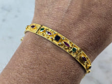 Load image into Gallery viewer, Womens 18k Gold Emerald Sapphire Necklace Bracelet Earring Set 61.1g E7569