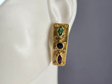 Load image into Gallery viewer, Womens 18k Gold Emerald Sapphire Necklace Bracelet Earring Set 61.1g E7569