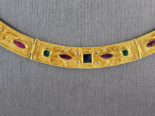 Load image into Gallery viewer, Womens 18k Gold Emerald Sapphire Necklace Bracelet Earring Set 61.1g E7569