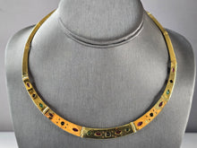 Load image into Gallery viewer, Womens 18k Gold Emerald Sapphire Necklace Bracelet Earring Set 61.1g E7569