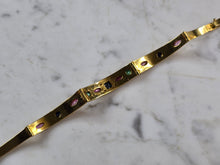 Load image into Gallery viewer, Womens 18k Gold Emerald Sapphire Necklace Bracelet Earring Set 61.1g E7569