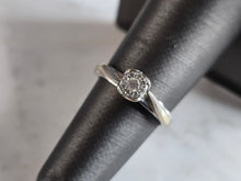 Load image into Gallery viewer, Womens Vintage Estate 10K White Gold Diamond Ring, 2.3g E7571