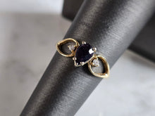 Load image into Gallery viewer, Womens Vintage Estate 14K Yellow Gold Tanzanite Diamond Ring 1.7g E7572