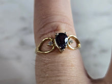 Load image into Gallery viewer, Womens Vintage Estate 14K Yellow Gold Tanzanite Diamond Ring 1.7g E7572