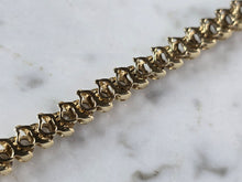 Load image into Gallery viewer, Womens Vintage Estate 14K Yellow Gold Diamond Tennis Bracelet 16.6g E7575