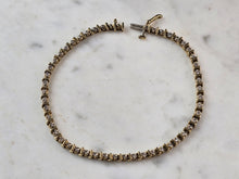 Load image into Gallery viewer, Womens Vintage Estate 14K Yellow Gold Diamond Tennis Bracelet 7.2g E7577