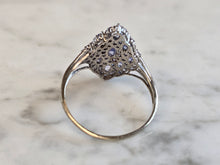 Load image into Gallery viewer, Womens Vintage Estate 10K White Gold Modernist Tanzanite Ring 3.6g E7579