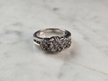 Load image into Gallery viewer, Womens Vintage Estate 10K White Gold Diamond Ring 4.1g E7583