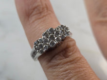 Load image into Gallery viewer, Womens Vintage Estate 10K White Gold Diamond Ring 4.1g E7583