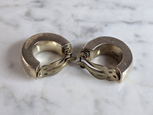 Load image into Gallery viewer, Womens Vintage Estate Sterling Silver Barra Earrings 16.6g E7586