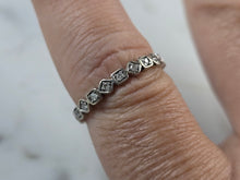 Load image into Gallery viewer, Womens Vintage Estate 14k White Gold Diamond Ring 1.3g #E7596